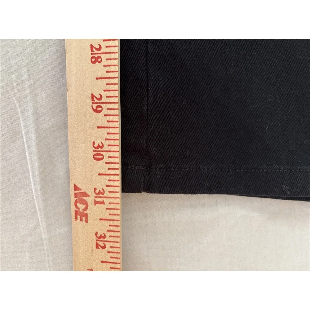 Jones New York Signature Jeans Womens 14W Black Stretch Straight Leg High Rise
